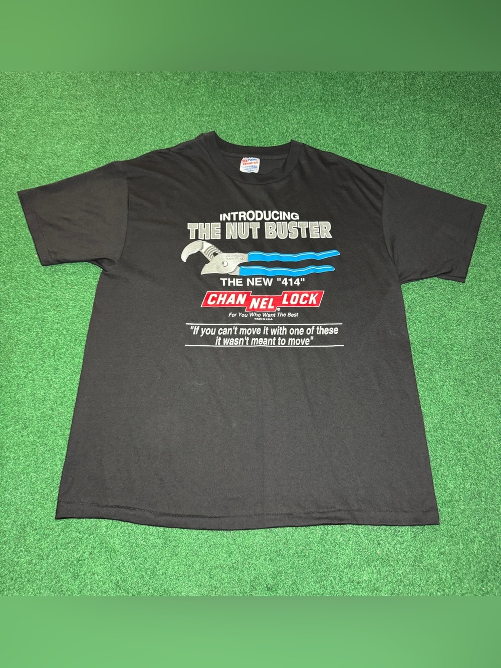 Channel Lock Nut Buster 414 Wrench Pliers Tool 90s Vintage Never Worn XL T Shirt